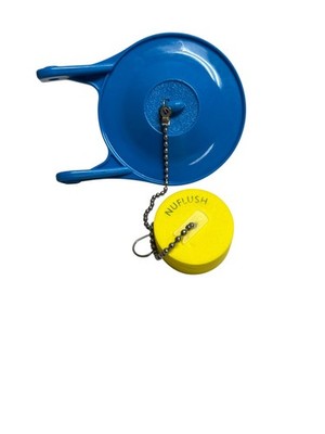 3 in. Blue Rubber Flapper Valve, w/Buoy, stays up Longer flush more Water 1 time