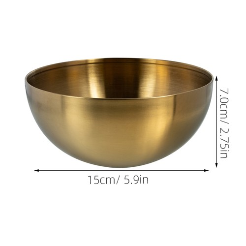 Frutero Ensalada Metal Grande Dorado Pre Acero Inoxidable Versátil - Imagen 8 de 12