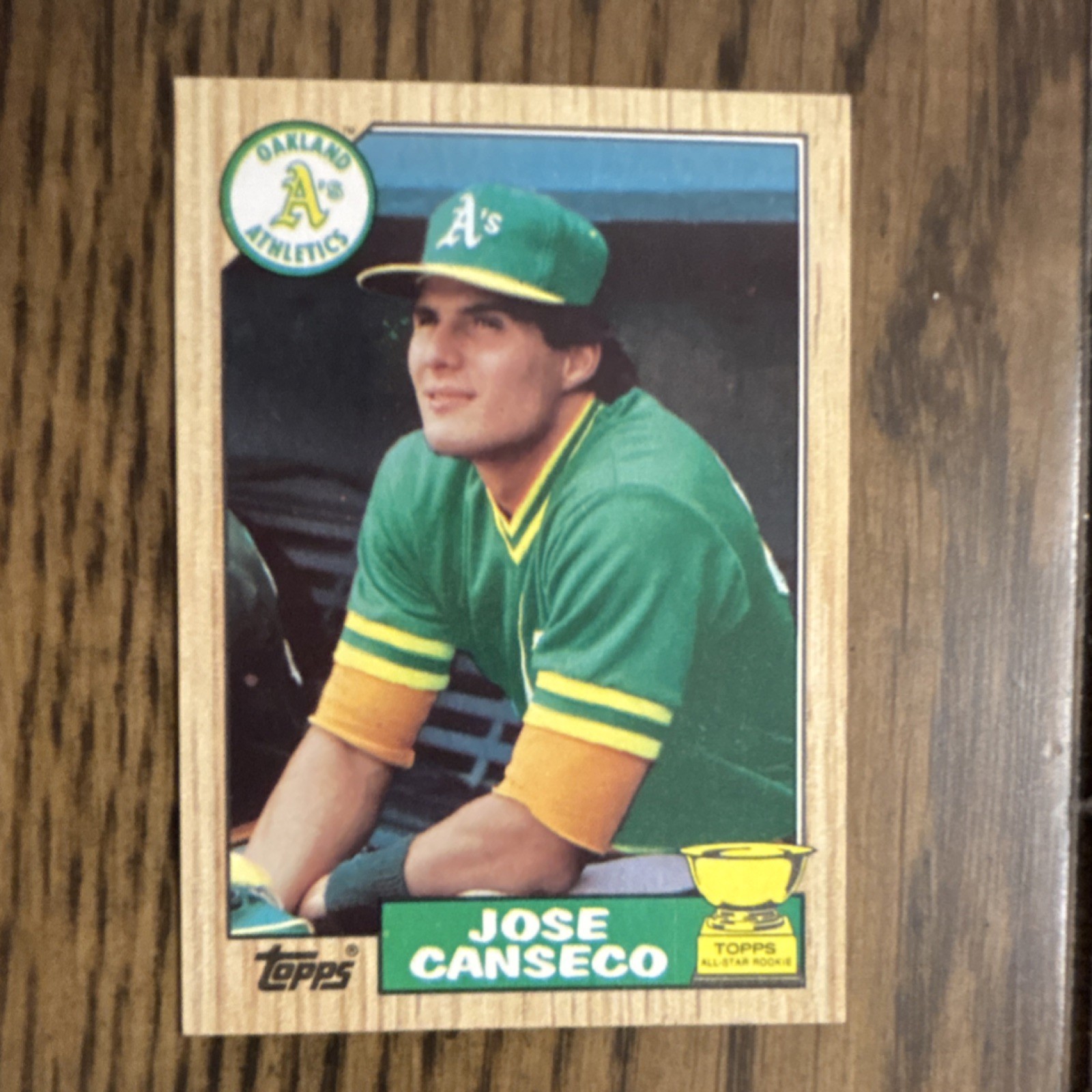 1987 Topps Jose Canseco #620 Oakland Athletics Baseball All-Star Rookie Card