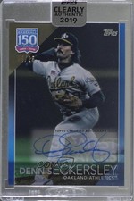 2019 Topps Clearly Authentic Blue /25 Dennis Eckersley #YBP-DE Auto HOF 0l2