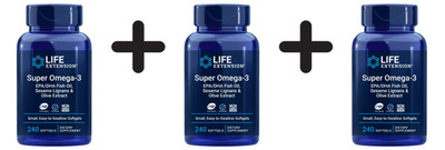 3 x Life Extension Super Omega-3 EPA/DHA with Sesame Lignans & (180,54 EUR/kg)