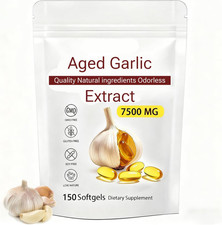 Odorless Garlic 7500mg Per Servings, 300 Softgels  2 Years Aged Garlic Extract