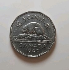 1949 Canadian 5 Cents Nickel