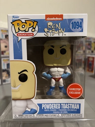 Funko POP! Animation: Ren and Stimpy Powdered Toast Man #1094 GameStop Exclusive