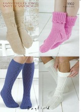 Hayfield DK Knitting Pattern - 9902 Childrens & Adult Socks (4 Designs)