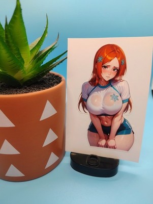 (4.5 Inches) Bleach - Orihime Inoue (Oppai) - Water-Resistant Vinyl Sticker