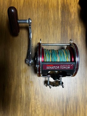 Penn Senator 4/0 Power Hand Reel White Red Spool Used