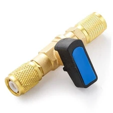 1/4 SAE Female HVAC Control Valve Air Conditioner Ball Valve, 1/4 SAE 1/4 inch