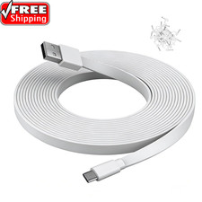 25 Ft USB C Cable for CCTV Wifi Security Camera, Type-C Extension Charging Cord