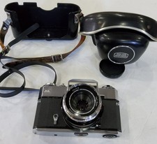 VINTAGE ZEISS IKON VOIGTLANDER ICAREX 35S BM SLR FILM CAMERA TESSAR 2.8/50 CASE