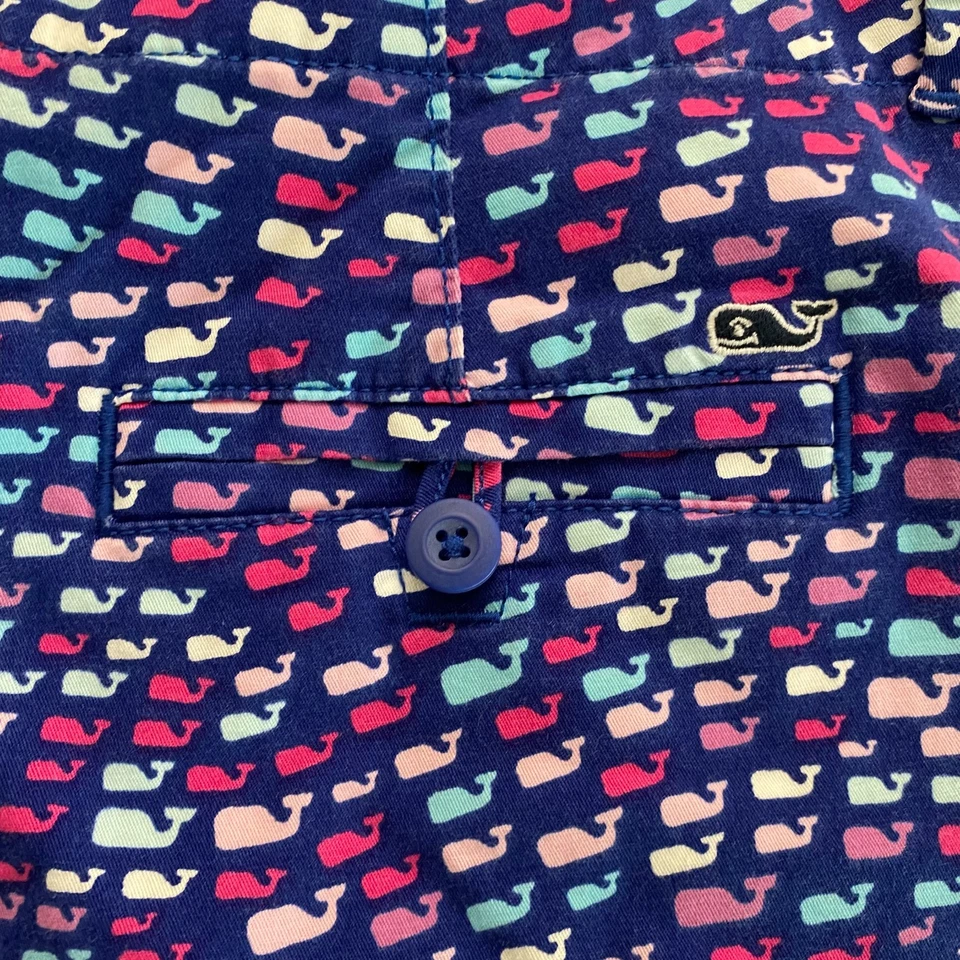 Pantalones Cortos Vineyard Vines Para Mujer Talla 8 Azul Everyday Boat Estampado de Ballenas Foto 4 de 4
