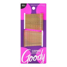 Goody SlideProof Bobby Pins - 50 Ct, Metallic Blonde, High Gloss Bobby Hair Pins