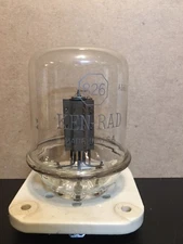 KEN-RAD 826 Transmitting Triode Vintage Tube with ceramic base. Tube untested.
