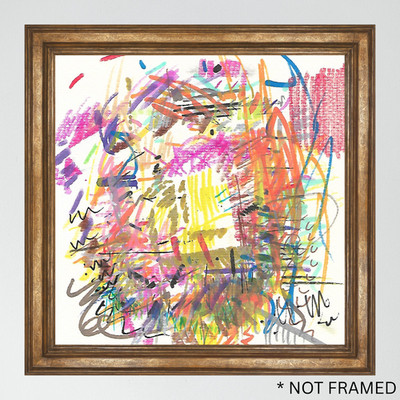 ORIGINAL ART PAINTING 6X6 ABSTRACT ''Confetti 36'' REASOR OOAK HAND MADE COA