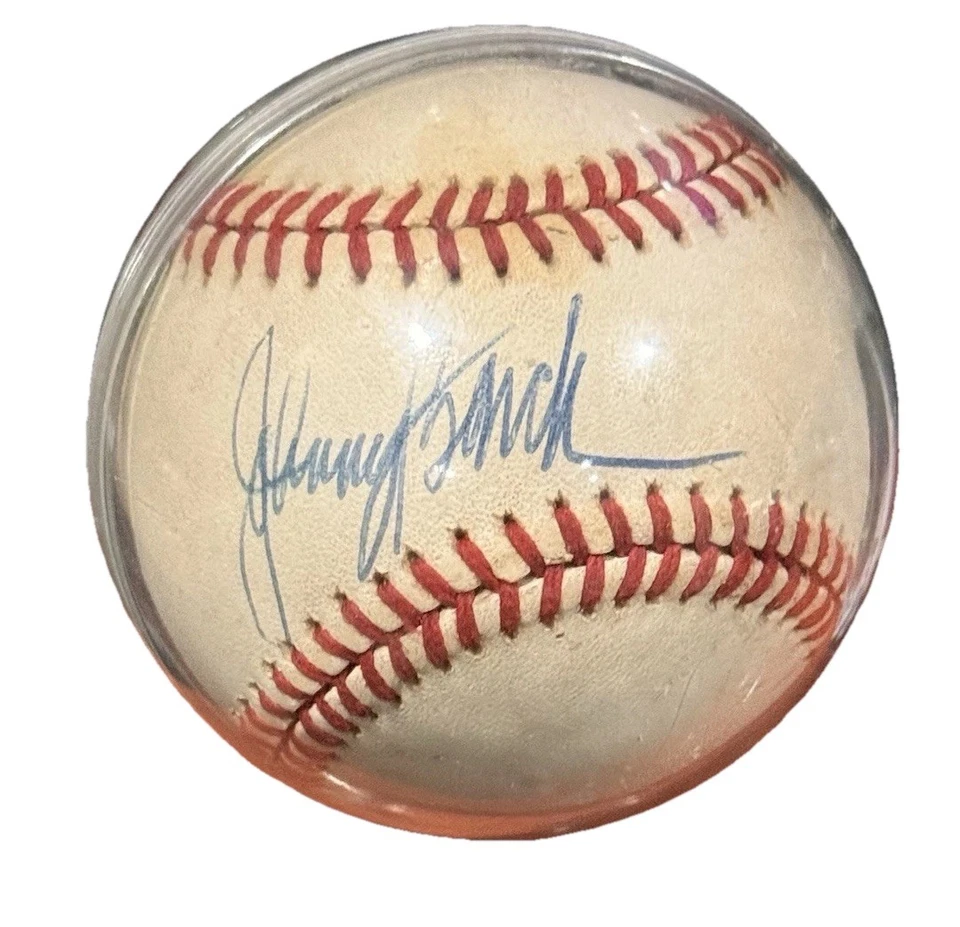 1968 TOPPS #247 JOHNNY BENCH ROOKIE & Signed Baseball With Stand Ungraded Read - Image 2 of 4