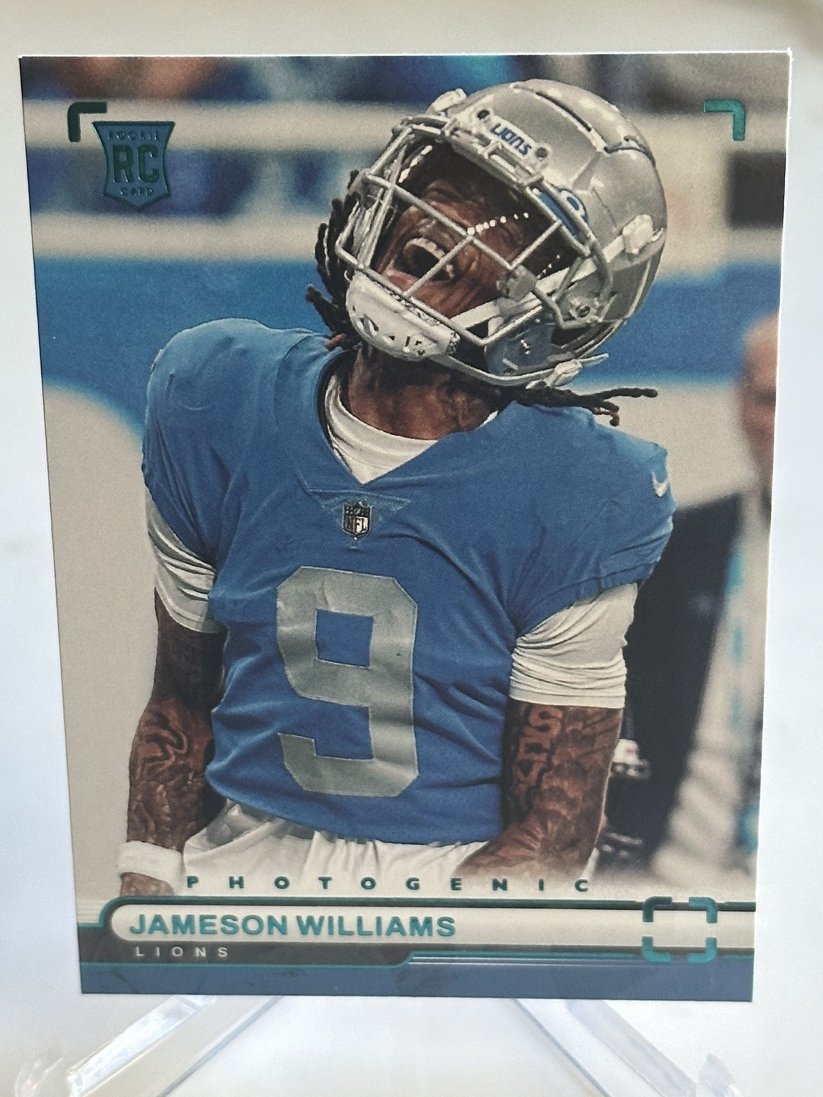 2022 Panini Chronicles #PH-45 Jameson Williams Photogenic Teal Rookie RC Lions