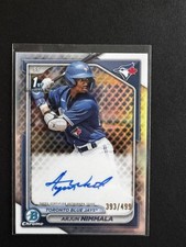 Arjun Nimmala 2024 Bowman Chrome 1st Auto Ref /499 Blue Jays #CPA-AN