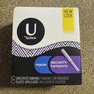 U By Kotex Security Tampons Regular 18ct Unscented NEW & UNOPENED