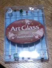 Christmas Art Glass Swizzle Stick~Set of 6 Hand Crafted Stirrers ~NIP