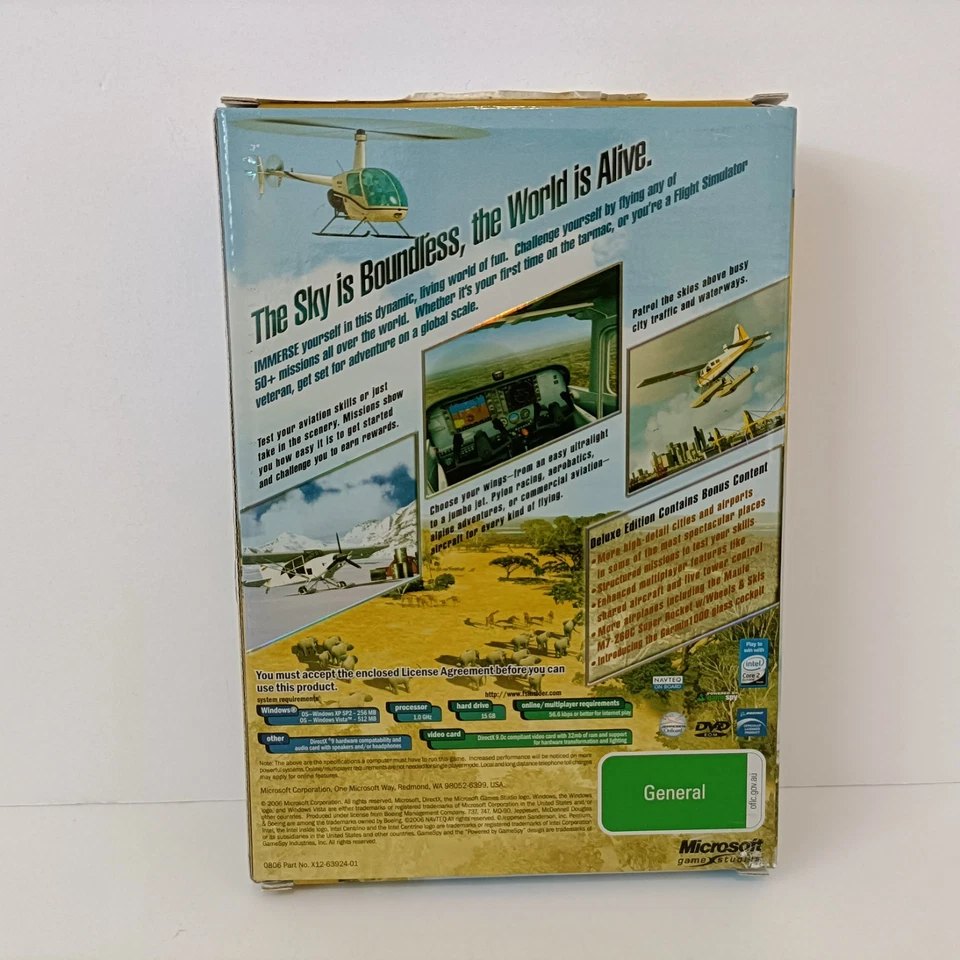 Microsoft Flight Simulator X - Deluxe Edition PC 2006 w/ Box Manual and Discs - Image 3 of 4