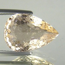 5.74Ct UNTREATED NATURAL PEACH PINK MORGANITE GEMSTONE FROM MOZAMBIQUE