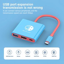 Portable Game Docking Station TYPE-C Hub with HDMI and USB3.0 Perfect for Travel