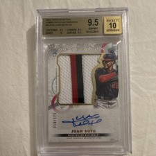 Topps 2022 Inception Juan Soto Jumbo Patch Autograph /125 BGS 9.5 Nationals
