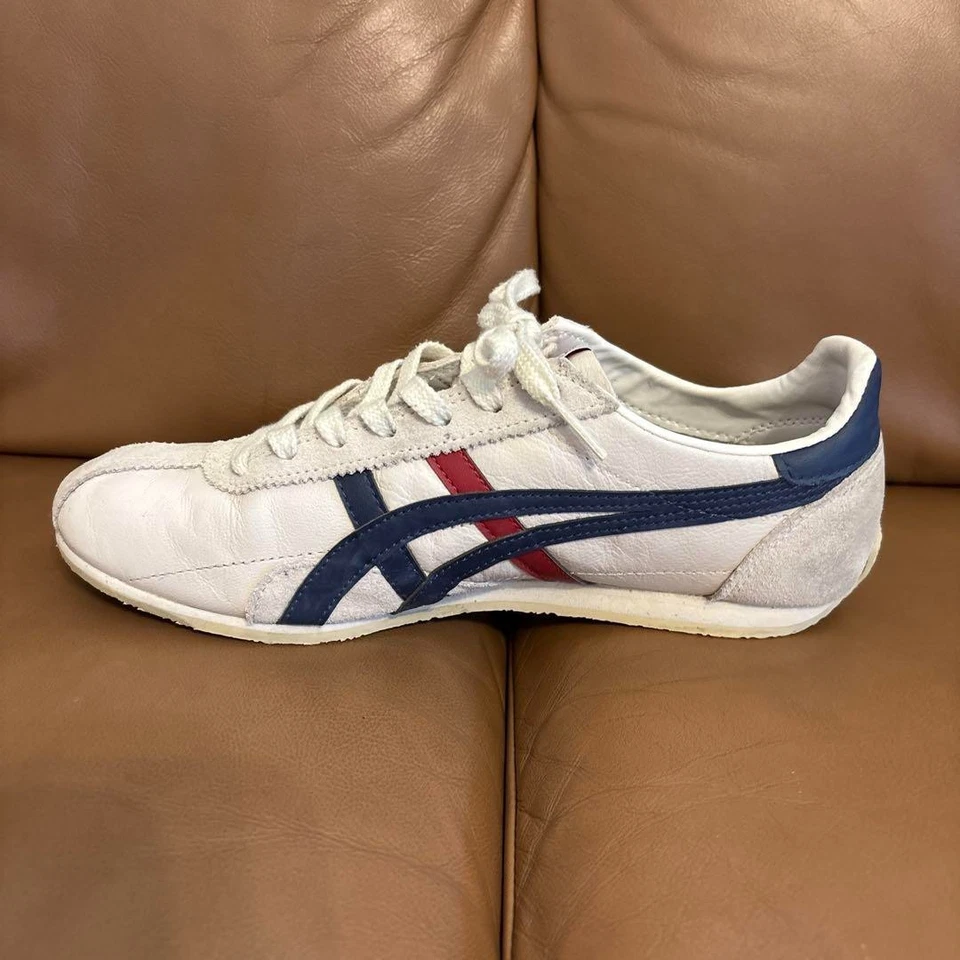 Tênis Onitsuka Tiger RUNSPARK Branco Azul Vermelho Feminino US7.5 / JP24.5 EX - Imagem 2 de 4