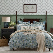 Rifle Paper Co. Strawberry Fields Classic Cool Cotton Percale Reversible Duvet C