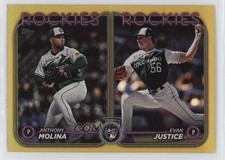 2024 Update Rookie Combo Gold Rainbow Foil Evan Justice Anthony Molina 0nr3