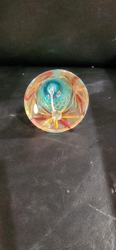 Campana de cristal corte vintage con hermosos colores! TRKHM725 - Imagen 2 de 4