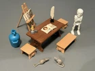 Vintage Playmobil Pirate Figures Replacement Parts Lot • Desk And Benches •