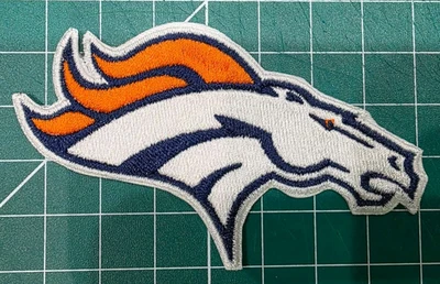 Denver Broncos 12" x 7.1" Iron /Sew On Embroidered Patch Football Logo jacket - Image 1 of 4