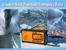 Emergency Radio Solar Hand Crank AM/FM/NOAA Portable Weather Radio w/Flash Light