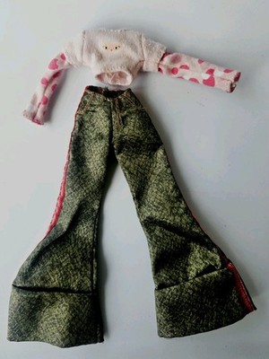 Bratz Doll Jade 1st Edition Green Pants & Pink Shirt Clothes Replacement lot  