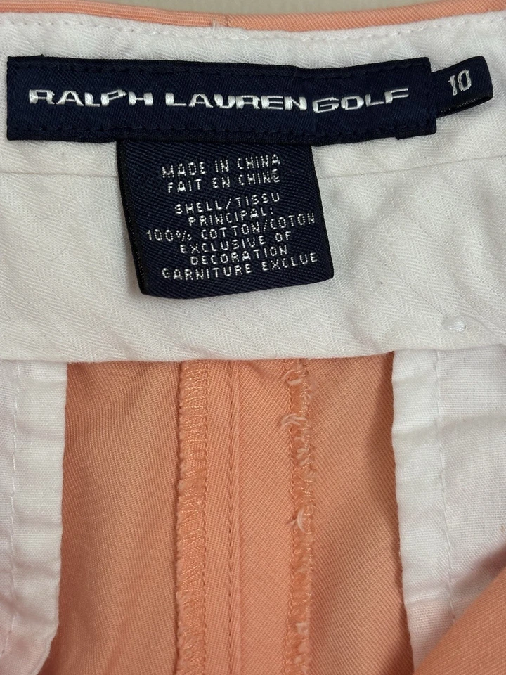 "Pantalones cortos de golf Ralph Lauren para mujer talla 10 naranja entrepierna de 6""" Foto 3 de 4