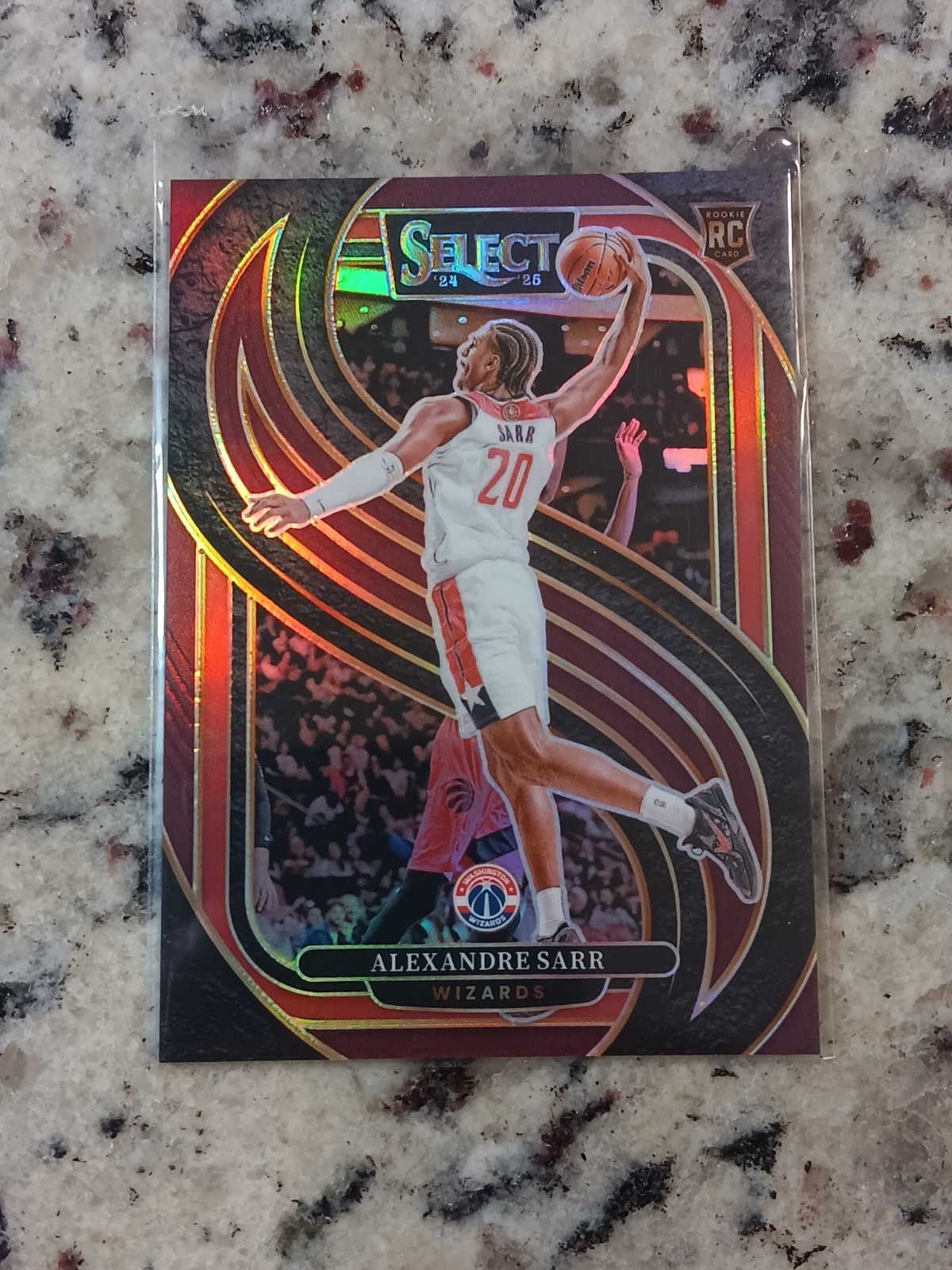 2024-25 Panini SELECT MAROON PRIZM /175 ALEXANDRE SARR RC #185 Wizards 