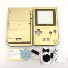 Gold Housing Shell Case Cover Lens Kits For Nintendo Game Boy Pocket GBP Console