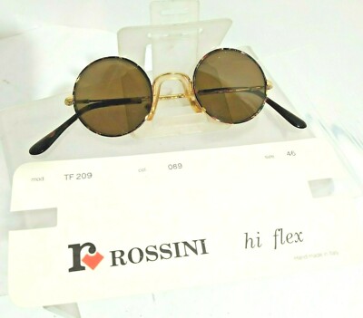 ROSSINI TF209 089 taglia 46 HI FLEX OCCHIALI NUOVI da SOLE TONDI MARRONI |  eBay