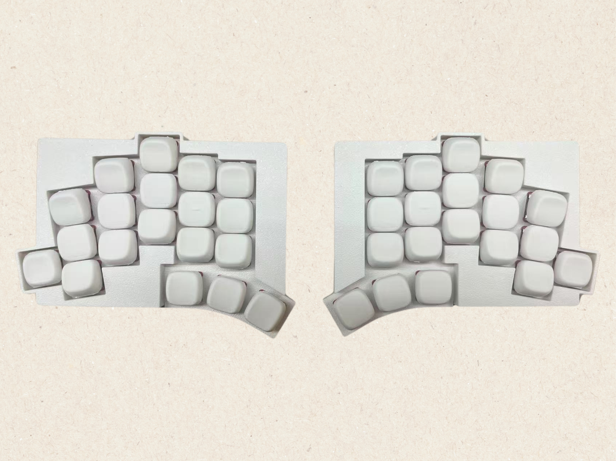 Totem Split Keyboard Ready to Use, Low Profile Wireless, Hotswap