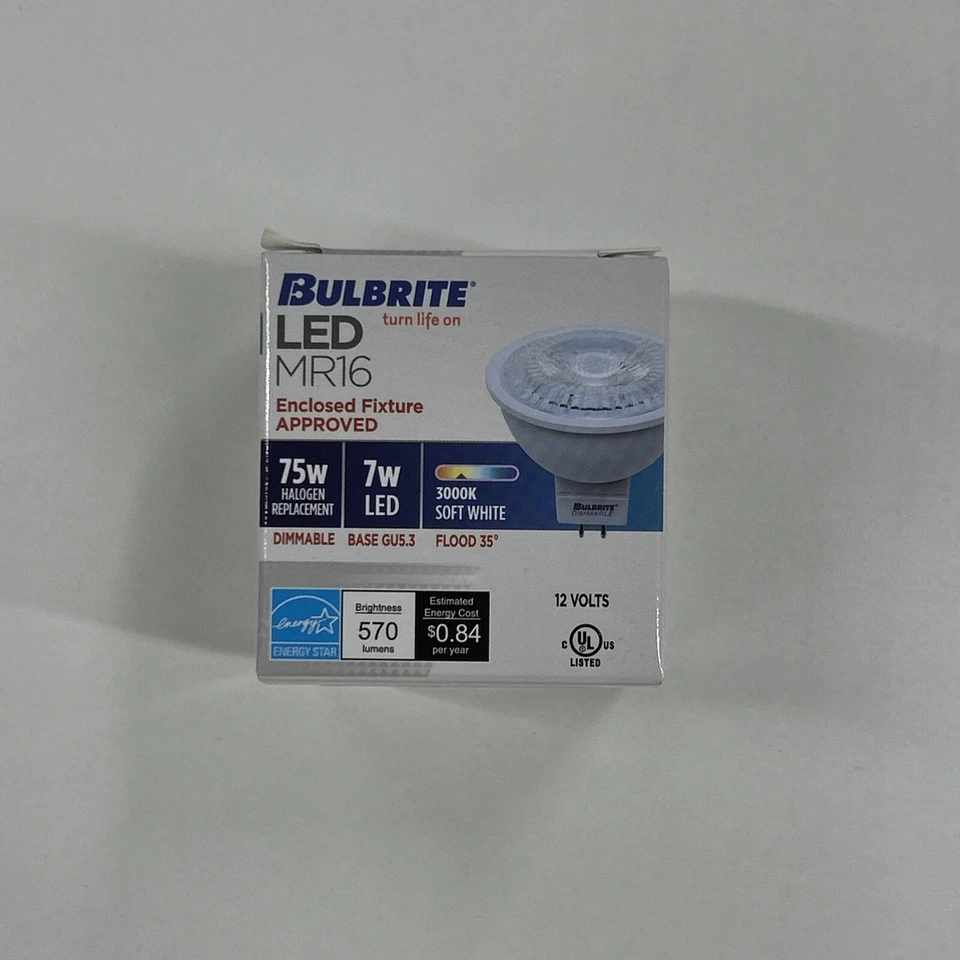 4 pack MRs Dimmable & Enclosed T24 Part 6 JA8 MR16 7.5W LED MR16 2700K 771203 - Image 2 of 4
