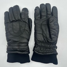 Vintage Colins Leather Gloves Cold Weather Black Leather Men s Medium Good Shape