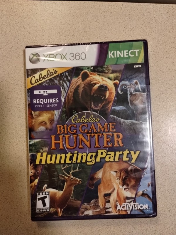 Sealed Xbox 360  Cabela's Kinect Big Game Hunting Brand New +9 mint sport cards