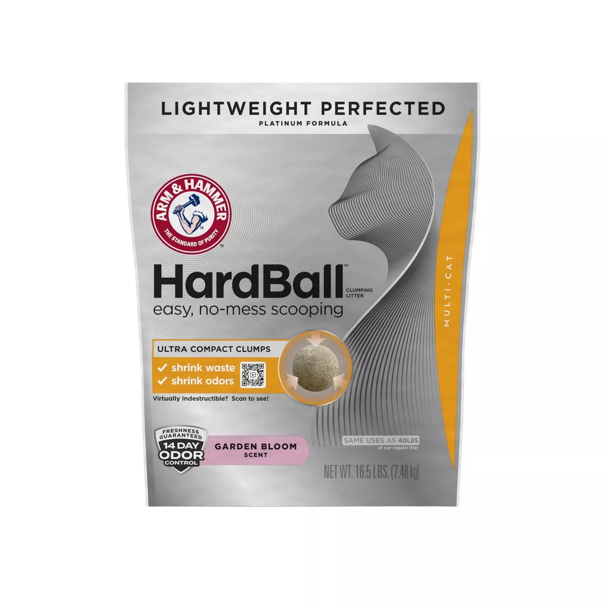 ARM HAMMER Hardball Lightweight Platinum Multi Cat Easy No Mess Scooping