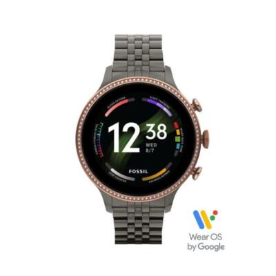 Fossil Damen Smartwatch 6 Generation Edelstahl Grau FTW6078