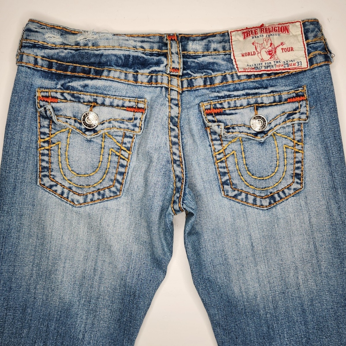 True Religion Jeans Women 29 FITS 31×32 Billy Super T Straight Fit