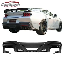 For 2024+ Ford Mustang Dark Horse Black Rear Bumper Diffuser Lip