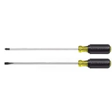 Klein Tools 85072 Long Blade Slotted and Phillips Screwdriver Set w/ Heat Shafts