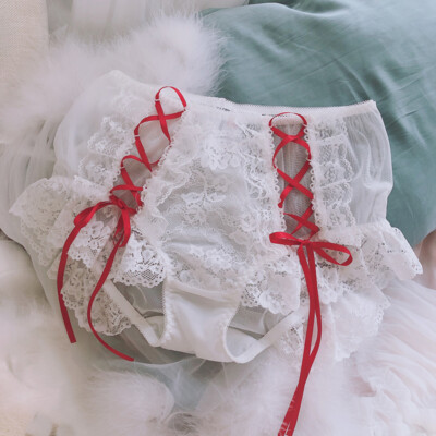 New Lolita Girls Strappy Lace Sheer Panties Briefs Japanese Students Underpants
