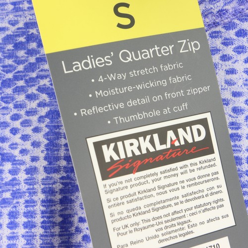 Kirkland Signature Ladies' Quarter Zip Active Jacket, Small, Purple - Picture 3 of 4